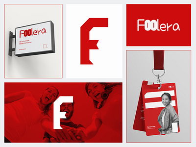 Foolera - Brand Guidelines agency agency brand brand guidelines brandguidelines branding branding inspiration f foolera graphic design lanyard logo logo f logo identity logo letter mockup product red signboard ui white