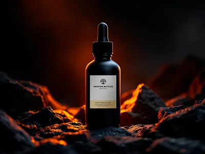 Luxury dropper bottles mockup branding cosmetic design download free freebie illustration kriollodesign mockup psd ui