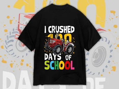 100 Days Of School T-Shirt, Custom T-Shirt Design. 100 days of school 100daysfschool back to school custom custom t shirt design free t shirt free t shirt design free t shirt design mockup graphic design illustration monster truck trendy trendy shirt typography vector vector illustration