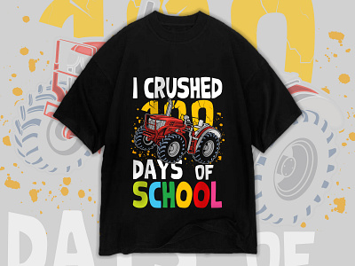 100 Days Of School T-Shirt, Custom T-Shirt Design. 100 days of school 100daysfschool back to school custom custom t shirt design free t shirt free t shirt design free t shirt design mockup graphic design illustration monster truck trendy trendy shirt typography vector vector illustration