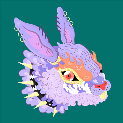 Coneja mala 邪悪なウサギ illustration rabbit vector