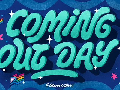 Coming Out comingout design graphic design illustration lettering lgbtq queer type