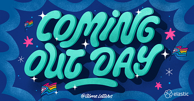 Coming Out comingout design graphic design illustration lettering lgbtq queer type