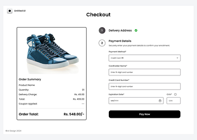 Credit Card Checkout checkout page dailyui ui web design