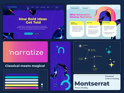 Narratize Branding & Website agency branding colorful gradients neon saturated startup stylescapes