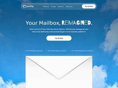 Postly - a mailing platform by Ojo Adeola Joy buttons design hero hero section ui uiux