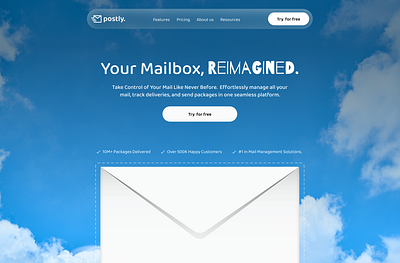 Postly - a mailing platform by Ojo Adeola Joy buttons design hero hero section ui uiux