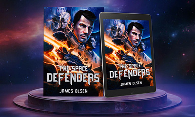 The Space Defenders 3d book mockup amazon kdp book book cover book cover art book cover design book cover designer book cover mockup book design ebook ebook cover epic epic book epic book covers epic bookcovers epic covers paperback professional book cover sci fi book cover the space defenders