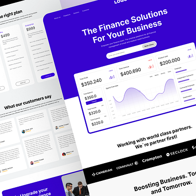 Finance Solution - Landing Page branding business design design thinking finance flat landing page ui web application website