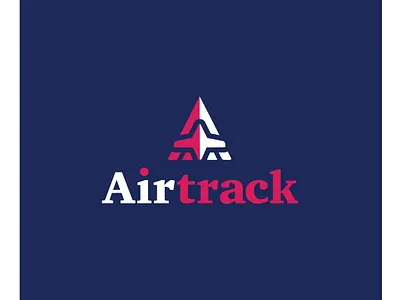 Airline Logo - #dailylogochallenge abstract air airline blue branding dailylogochallenge design graphic design illustrator logo pink plane sky track travel typography vector white