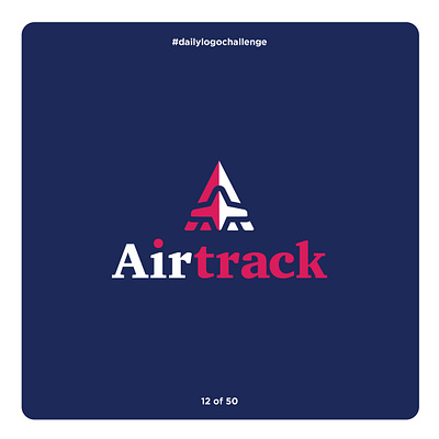 Airline Logo - #dailylogochallenge abstract air airline blue branding dailylogochallenge design graphic design illustrator logo pink plane sky track travel typography vector white