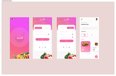 Eatmore_ Online Mobile App animation branding typography ui