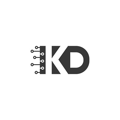 Dynamic KD logo (icon) branding design editable graphic design icon illustrator logo vector