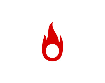 Fire + O logo (icon) branding design editable fire graphic design icon illustrator logo vector