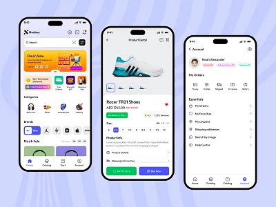 E-commerce App design app app design app designs app setting app setting screen e commerce ecommerce ecommerce app mobile settings product page shopping shopping app ui uiux ux