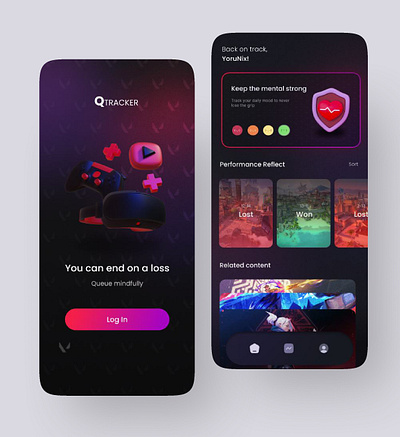 Valorant Tilt Queue Tracker | Mobile Gaming Application UI Desig uxcasestudy