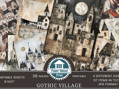 A Gothic Village, Whimsical Houses animation branding graphic design logo motion graphics ui