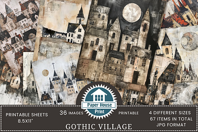 A Gothic Village, Whimsical Houses animation branding graphic design logo motion graphics ui