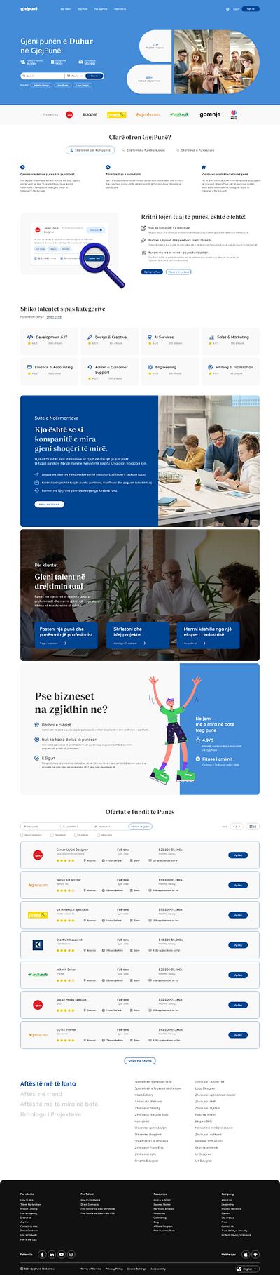 GjejPune, Landing Page