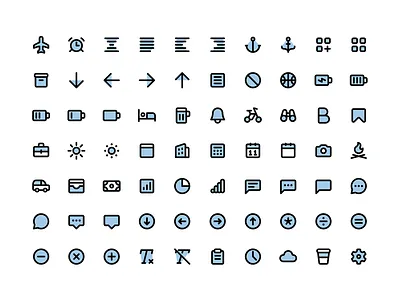 Two-tone icon set (batch 1) icon icons pack iconset svg ui vector