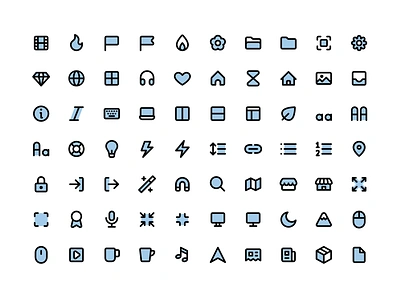 Two-tone icon set (batch 2) icons pack iconset svg ui vector