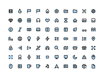 Two-tone icon set (batch 2) icons pack iconset svg ui vector