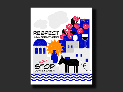 ILLUSTRATIONAL POSTER DESIGN animal rights animals artwork design illustration illustrations poster poster arts posters respect animals