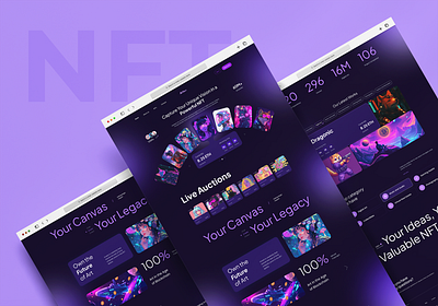 ArtNft - NFT Web Ui Design bitcoin branding business corporate creative design digital figma graphic modern nft nft website professional ui design ux design web design web ui website