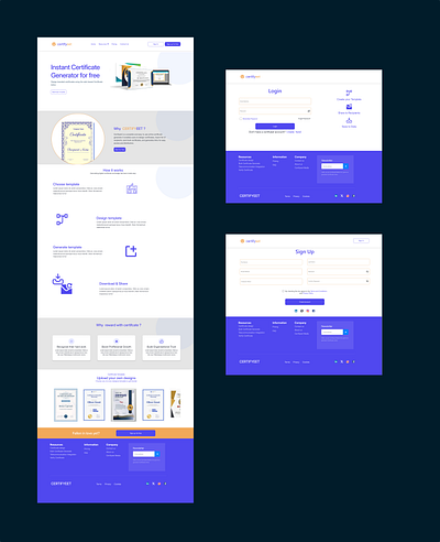 Certifyeet_ Website Landing page animation branding graphic design logo ui