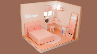 3D Modeling | Isometric Room - Blender 3d bedroom blender isometric model modeling room