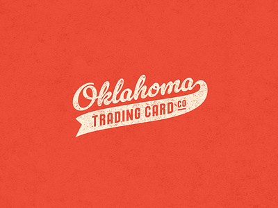 Retro Vintage Script Logo for Trading Card Company baseball logo branding cards identity logo retro retro logo script typography vintage logo