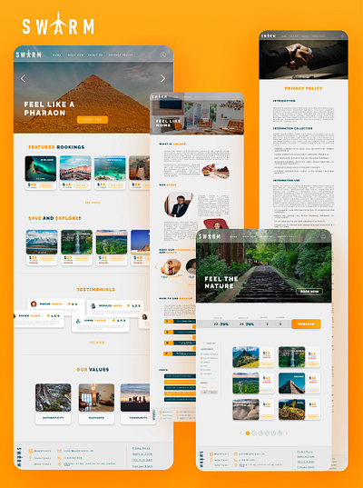 UX / UI - SWARM travel ui ux webdesign webpage