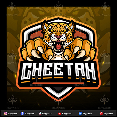 cheetah mascot esport logo design animal artwork brand cartoon character cheetah design esport fanart gaming illustration jaguar leopard lion logo mascot puma sport vector wildcat