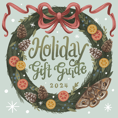 2024 Holiday Gift Guide christmas color design gift guide graphic design holiday holiday graphic holiday season illustration illustrator procreate seasonal visual art