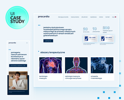 Case study - UI design for Procardia casestudy contrast corporatepage design flat design geometric goldenproportion medical ui uidesign