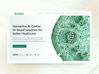 Healthcare website | Homepage ai desktop futuristic green healthcare medical organic research ui web design website