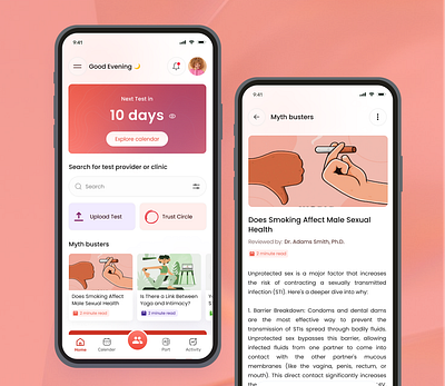 Health Management App app app design case study design health health app healthtech management mobile app news ui uiux