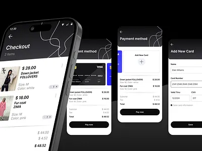 Credit card checkout form design graphic design mobile ui ux