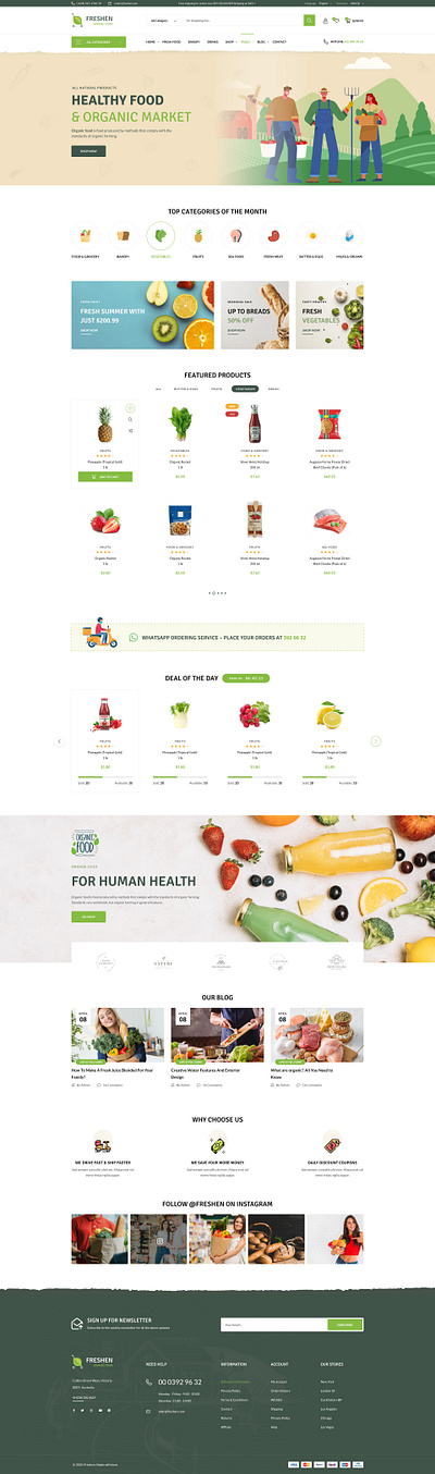 Organic & Food Store Landing Page Design trending ui