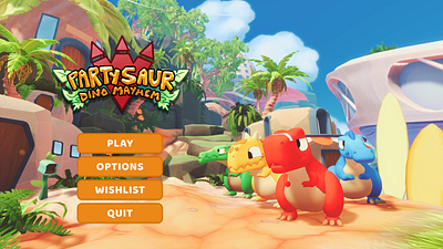 Partysaur UI design game gaming mainmenu ui