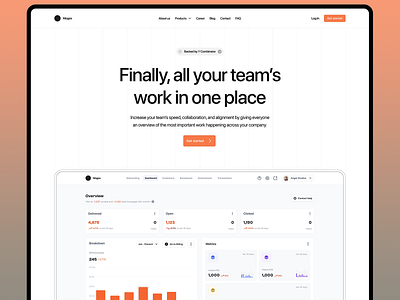 Mogox - Marketing Dashboard analytics dashboard design landing landing page landing page design marketing campaigns marketing dashboard product product design saas dashboard sales sales dashboard stats ui design ux design web web app web design webflow website
