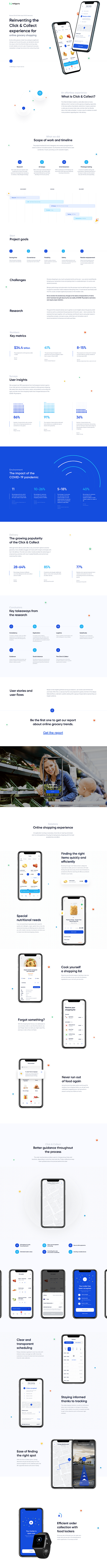 Grocery Click & Collect App UX case study design community