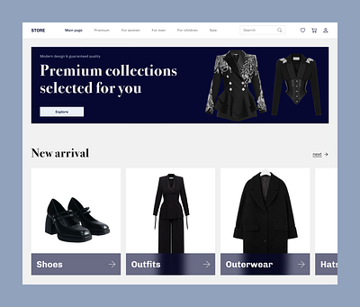 E-commerce website | Online shopping animation button card cards design ecommerce footer interface minimalist online scroll shopping style ui uiux user userfriendly ux web website