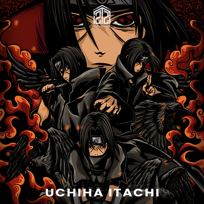 Available For Sale - Itachi and crow animafanart animeart designanime designforsale itachi naruto naruto illustration