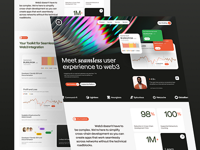 CrossNode - Web3 API Landing page blockchain design landing page ui web web design web3 web3 landing page web3 website website website design