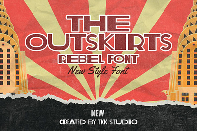 The Outskirts – Classic Vintage Rebel Font branding classic display font edgy font gaming movie poster rebels thumbnails vintage youtube