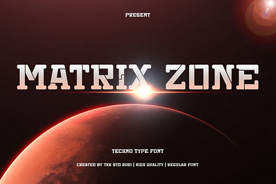 MATRIX ZONE – Modern Futuristic Font branding display font edgy font futuristic gaming modern movie poster sci fi youtube