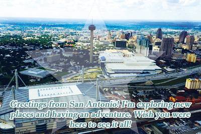 San Antonio Postcard Design attraction branding camera campaign city city view edit photo photography photoshop tourism travel typography visual