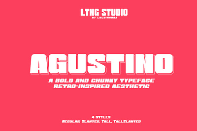 Agustino a Bold and Chunky Typeface versatile display font