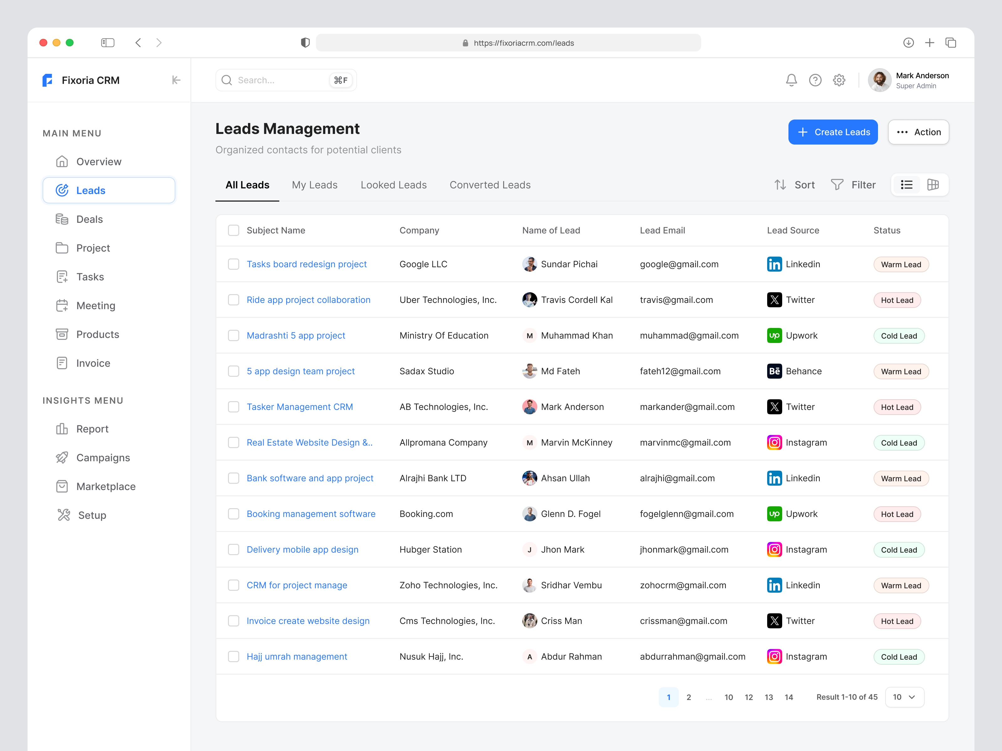 Leads Management List - CRM Software b2bleads cloudcrm crmforbusiness crmforleads crmforsales crmsoftware customeracquisition customerrelationshipmanagement leadconversion leadengagement leadgeneration leadmanagementsystem leadnurturing leadsmanagement leadspipeline leadtracking salesautomation salesfunnel salesleadmanagement salespipelinemanagement